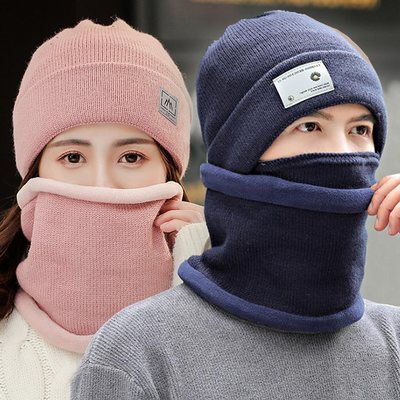 针织帽男潮牌大码护耳防寒抓绒帽子新款2020网红时尚冬季毛线帽女