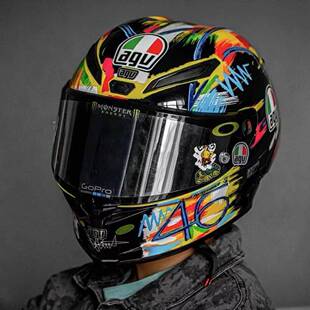 agv pista涂鸦46号国产agv pista gpr单钉骑行头盔全盔机车限量版