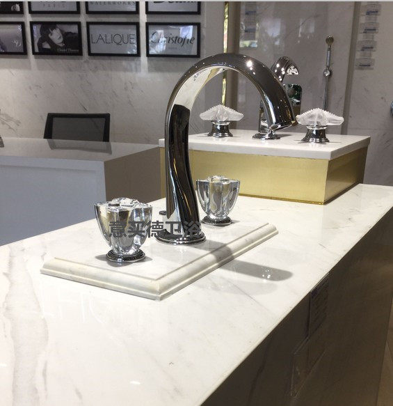 法国thg原装进口u6a.a02.151卡拉清水水晶三孔面盆龙头面盆龙头