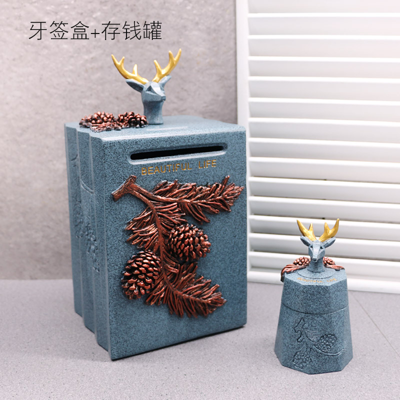 Northern Europe Save money Canned Coin Piggy bank modern originality capacity Piggy bank Elk Save money desktop Decorationin the Festive supplies/Gift , Gift ideas , Piggy bank category - from Buy2taobao.com to provide professional Taobao agent buy service