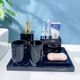 欧式简约浴室用品套件卫浴五件套创意洗漱套装皂盒牙具套装带托盘