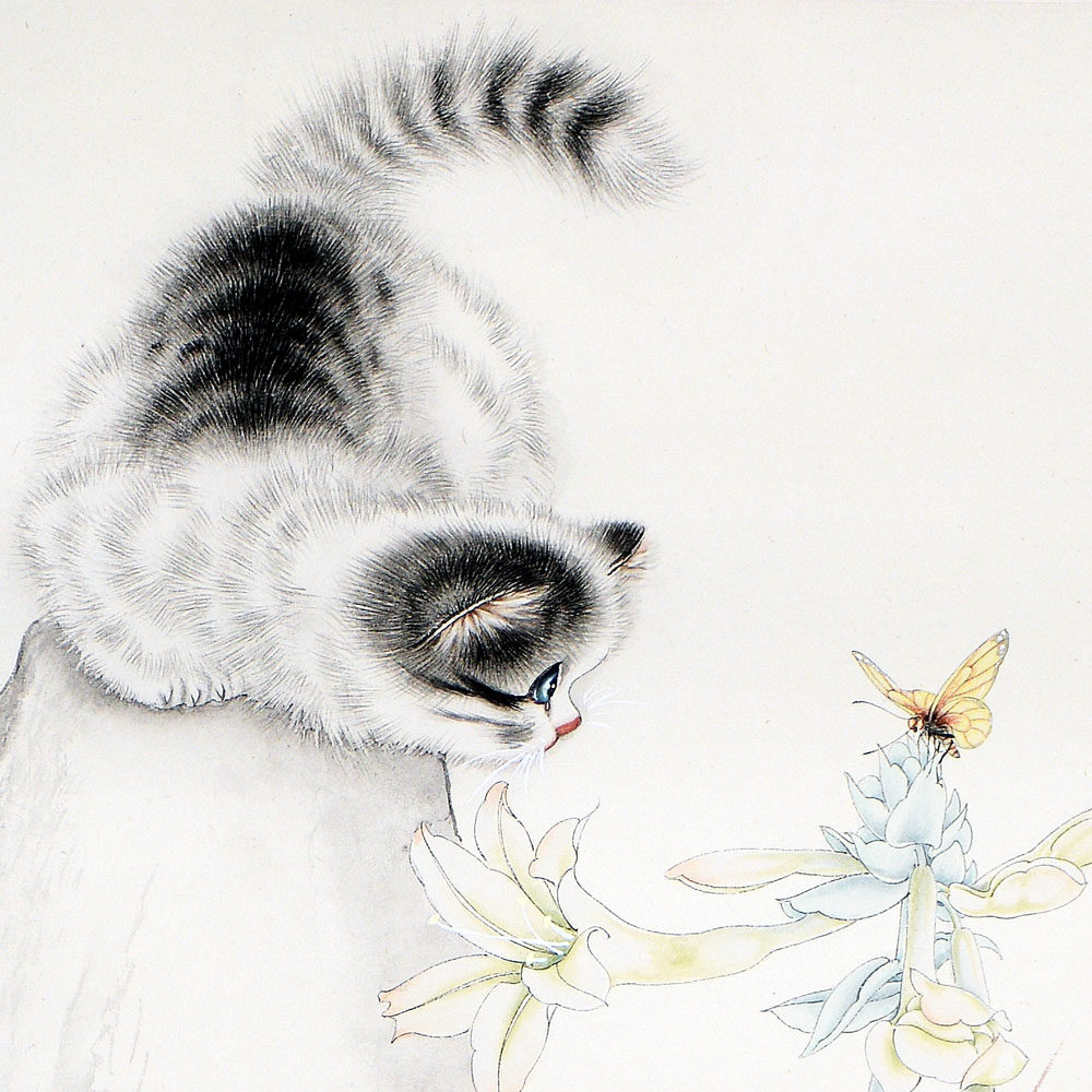 米春茂《猫趣图》