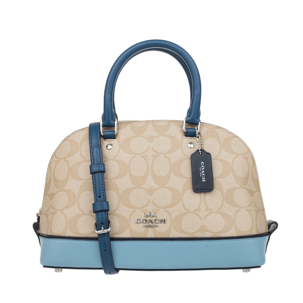 600元 699元 coach/蔻驰新款女士经典c纹手提斜挎大号贝壳包女包