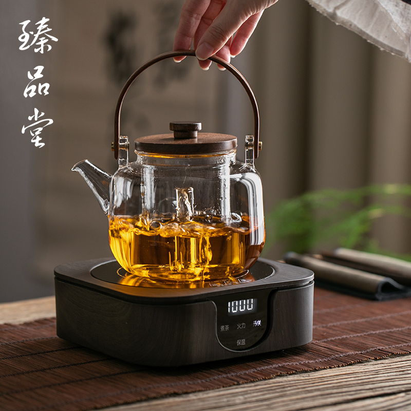 臻品堂电陶炉新款煮茶器家用玻璃煮茶壶套装烧水壶泡茶专用煮茶炉