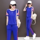 2022夏季新款韩版宽松大码短袖长裤休闲运动套装女减龄显瘦两件套