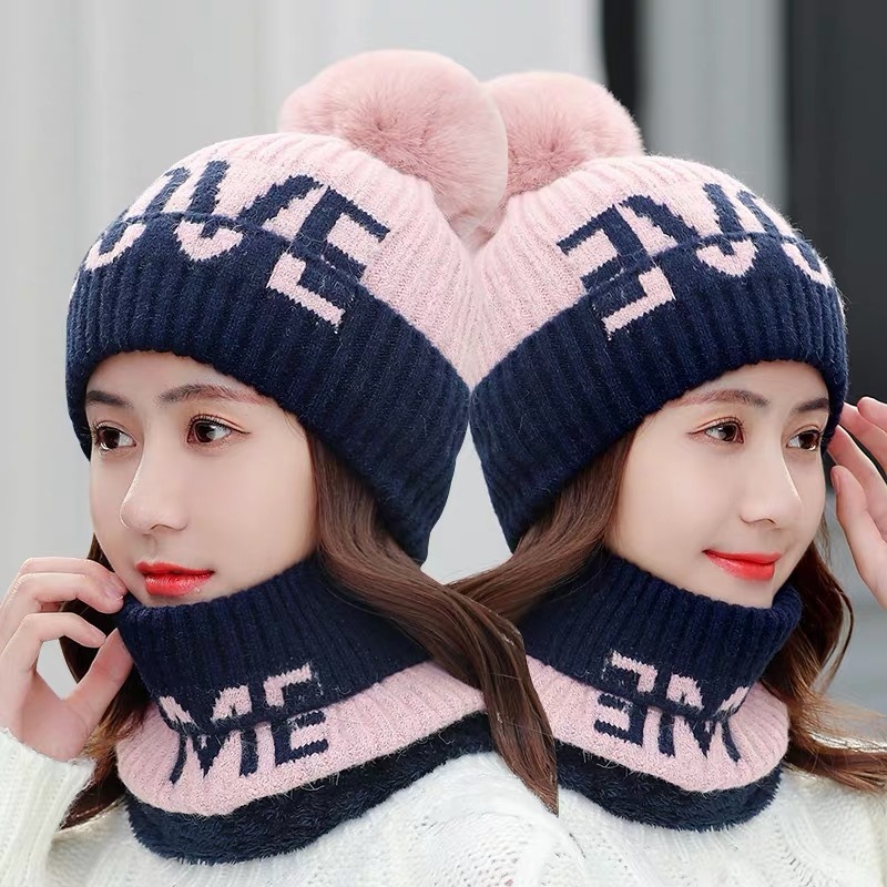 Hat Bib 2 Set of parts winter Korean Edition Hat student keep warm Sets of headgear knitting Wool cap outdoors Versatilein the Accessories/Leather belt/Hat/Muffler , Hat category - from Buy2taobao.com to provide professional Taobao agent buy service