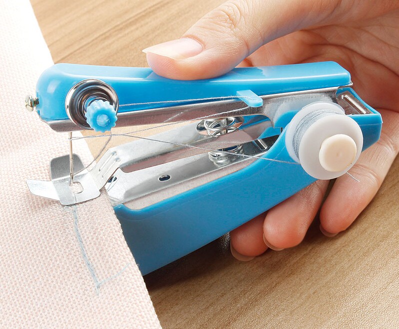 拍1发2!小型家用便携多功能袖珍裁缝机手动缝纫机迷你手持式
