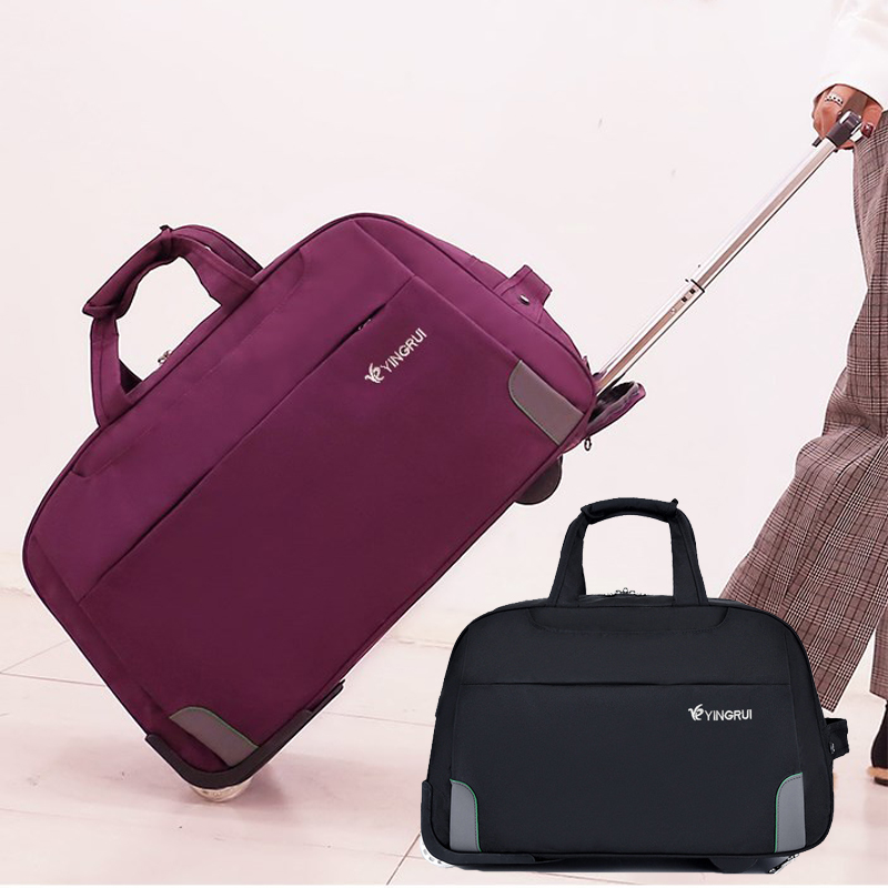 (今日10折)拉杆包旅游男女手提旅行袋大容量学生行李包登机包可折叠轻