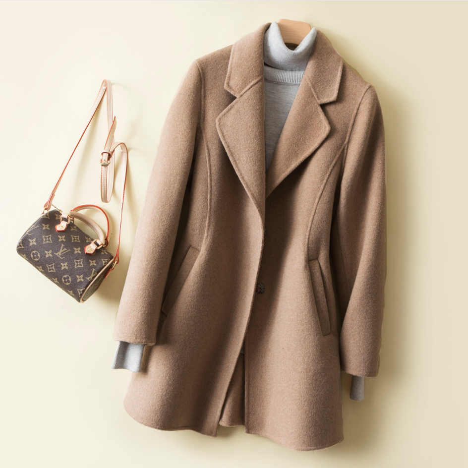 春秋季短外套女款_女装女士女款春秋冬季新款毛呢子大衣外套短款修身