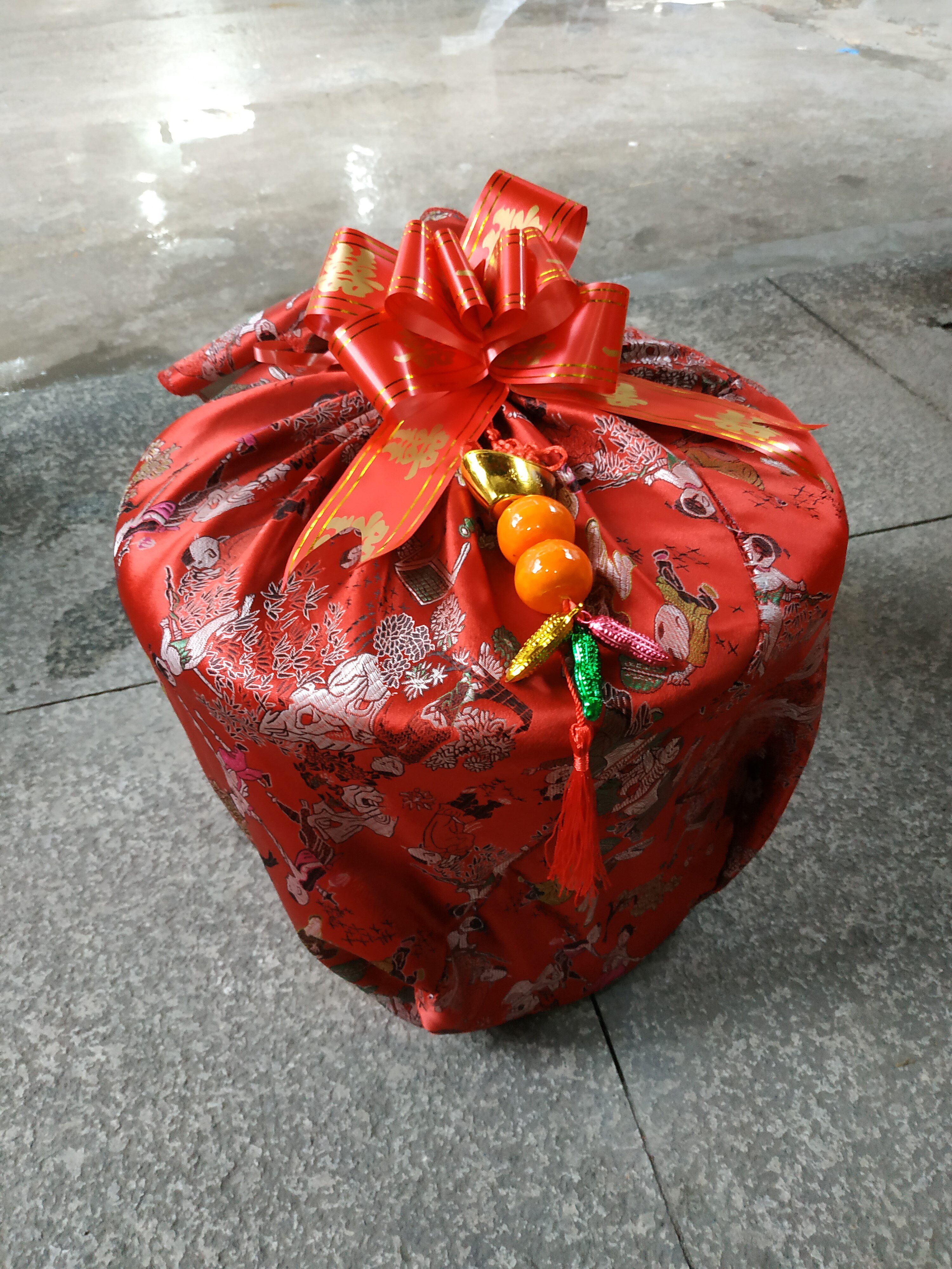 温州结婚习俗 百子图袋 大号子孙桶袋 陪嫁子孙桶 马桶袋结婚用品