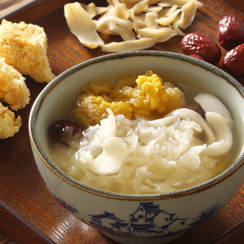 膳太黄耳银耳百合羹皮肤水嫩广东甜品煲广式糖水包甜汤养生食材料