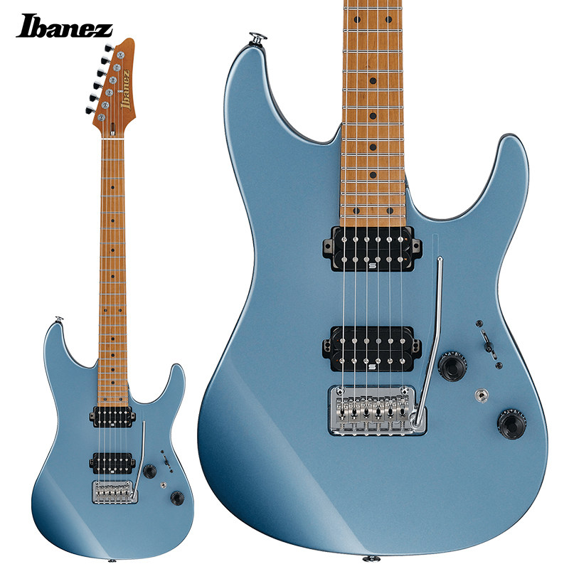 日产ibanez电吉他依班娜az2402icm冰蓝小双摇24品烤枫木指板吉它
