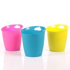 阡佰家时尚简约彩色斜口垃圾桶垃圾筒家用无盖卫生桶塑料冰桶特价