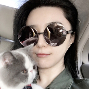 范冰冰同款墨镜女超大框2019新款潮时尚眼镜明星款遮阳太阳镜圆形