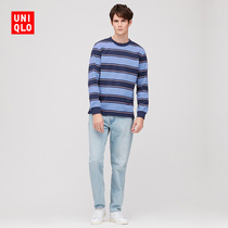Men's stripe T-shirt (long sleeve) 421634 UNIQLO