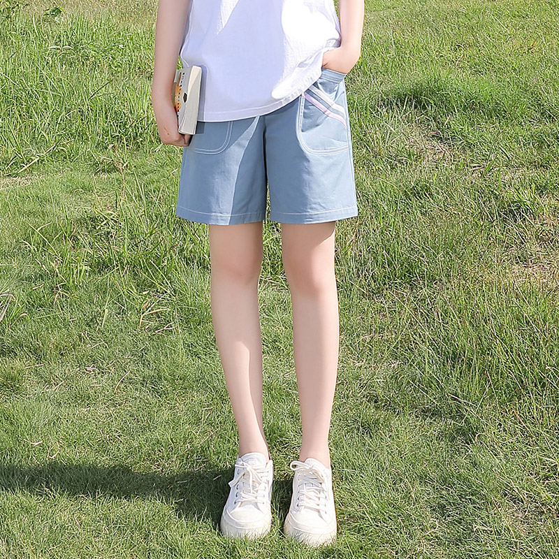 初中生短裤女薄款2021夏季新款宽松阔腿百搭高中学生少女纯棉裤子