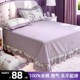 床单单件纯棉100全棉四季通用紫色大被单夏季新款花边枕套公主风
