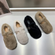 毛毛鞋女冬外穿厚底加绒水貂毛一脚蹬豆豆鞋保暖仙女孕妇棉瓢单鞋