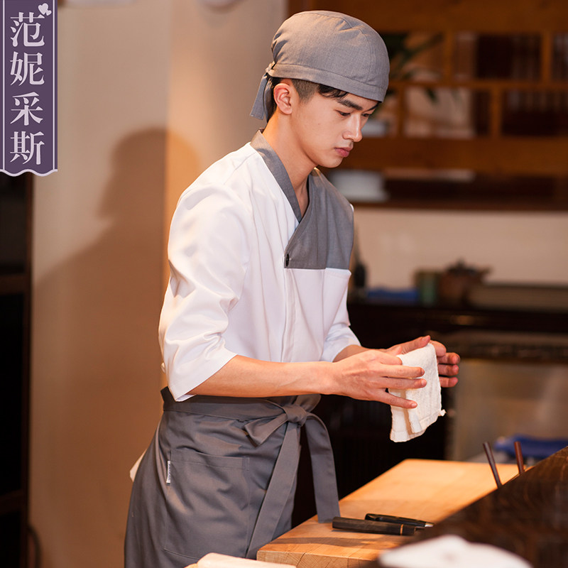 范妮采斯2020新款日本餐厅时尚厨师工作服居酒屋寿司店服务生服装