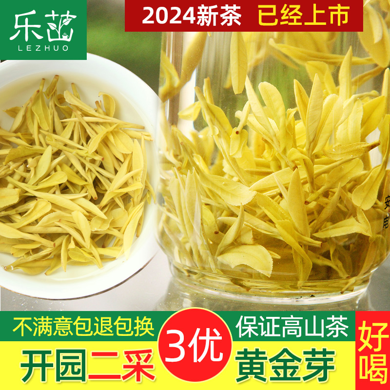 2024年新茶-乐茁黄金芽3优-明前特级二采-安吉正宗黄金白茶绿茶叶