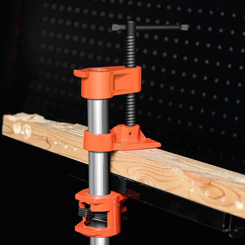木工管夹6分水管夹固定夹紧器钢管水平拼板夹子家具厂连夹器强力-www.