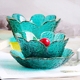 日式锤纹花瓣玻璃碗套装水果盘甜品蔬菜沙拉碗家用网红餐具碗碟盘