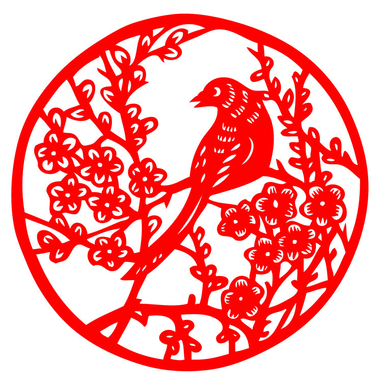 福字窗花剪纸步骤 最有名的传说——喜鹊为我国分布的留鸟 - 篇篇花草