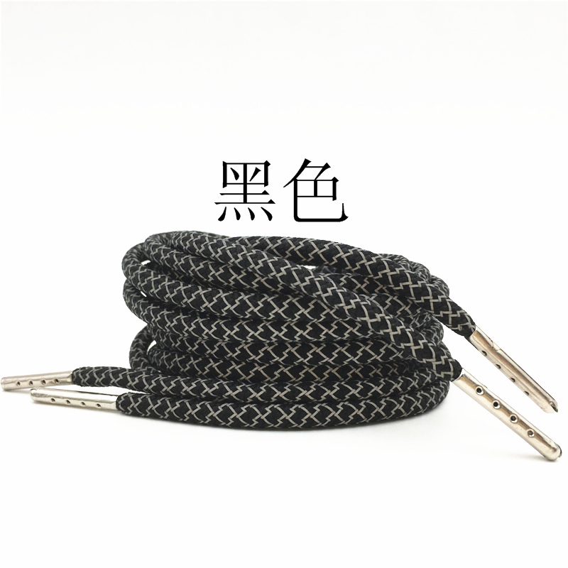 黑色反光鞋带圆型3M夜间防护反光运动鞋带银色金属头30~180CM包邮在类目 服饰配件/皮带/帽子/围巾, 鞋包/皮带配件, 鞋子配件, 鞋带中 - 来自Buy2taobao.com提供专业的淘宝代购服务
