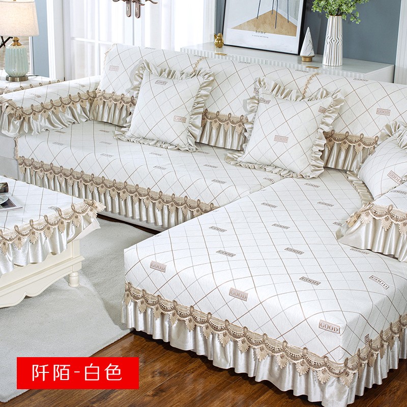 欧式雪尼尔沙发垫防滑简约现代四季通用客厅布艺坐垫组合沙发套罩