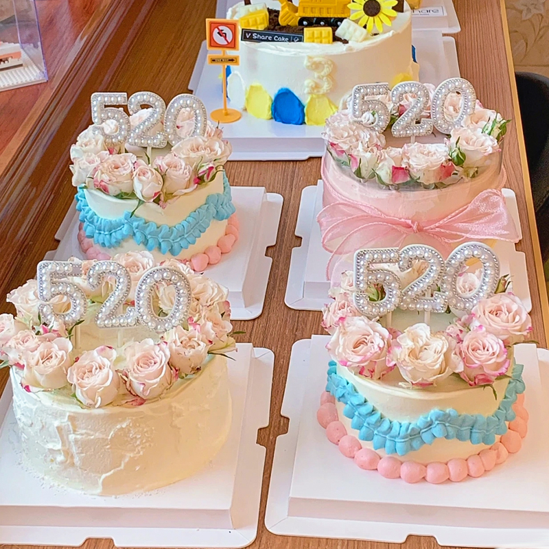 520情人节唯美浪漫蛋糕装饰网红珍