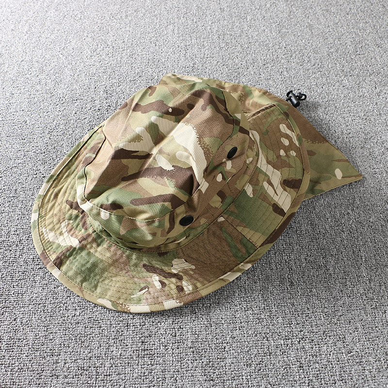 英军mtp迷彩奔尼帽/遮阳帽!圆边帽带后帘太阳帽男士帽子