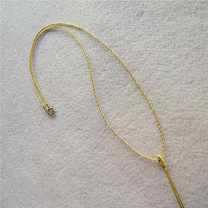 黄金吊坠项链绳图片