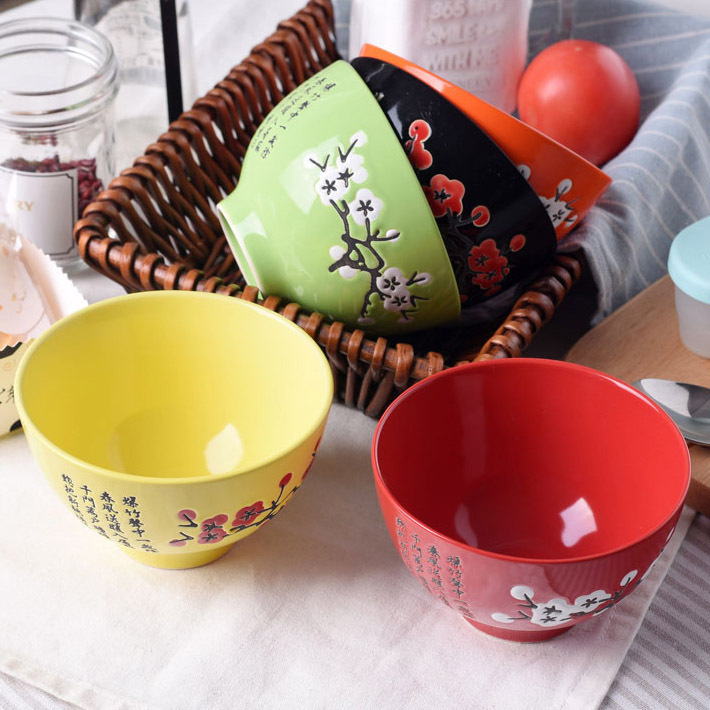 景德镇陶瓷碗米饭碗套装创意日式个性家用吃饭碗可爱餐具