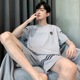 100%纯棉睡衣男士夏季短袖夏天可外穿休闲宽松薄款全棉家居服套装