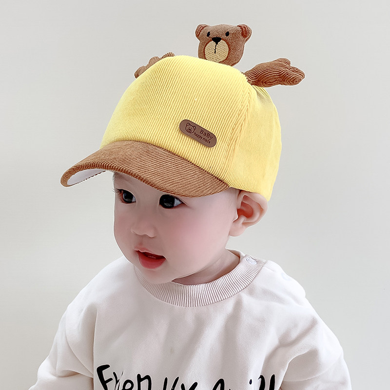 婴儿宝宝帽子秋冬婴幼儿可爱超萌男童潮韩版女儿童鸭舌帽春秋薄款