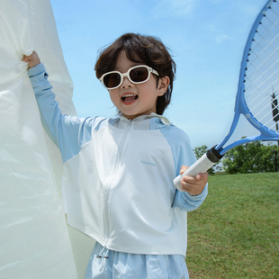 儿童防晒衣2024新款夏季男童防紫外线女童连帽外套宝宝防晒服透气