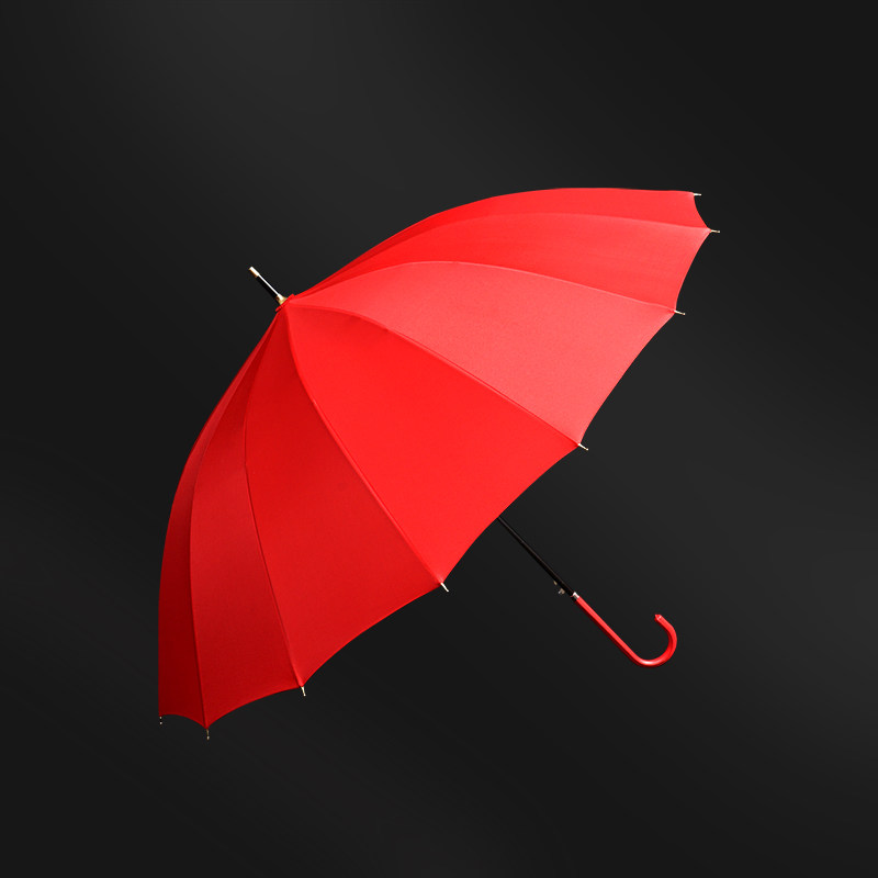 长柄红伞结婚新娘用的大红色雨伞中式大号婚礼出嫁伞出门创意婚庆