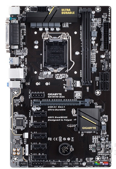 全新技嘉h110d3a主板1151针支持i56600i767007700kcpu齐鲁数码商城