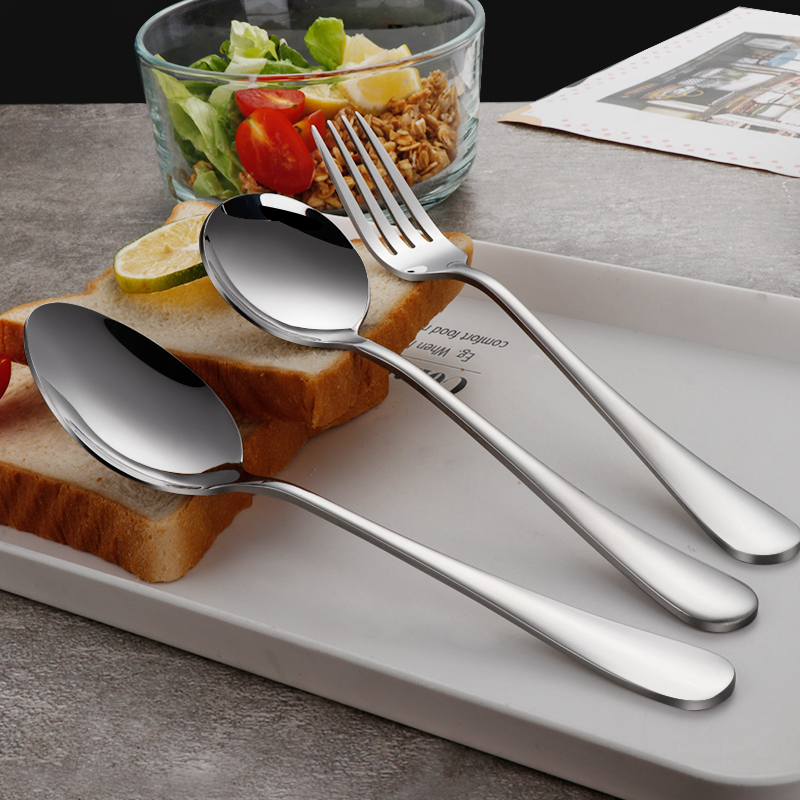 不锈钢大勺子成人家用吃饭勺汤勺调羹勺汤匙甜品勺主餐西餐勺5支