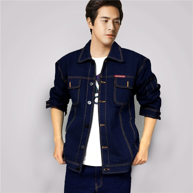 Winter overalls suit men and women pure cotton Electric welding Labor uniforms Long sleeve cowboy work clothes Factory clothing factory Work clothes recommendin the Men's clothing, Set , Tooling uniform category - from Buy2taobao.com to provide professional Taobao agent buy service