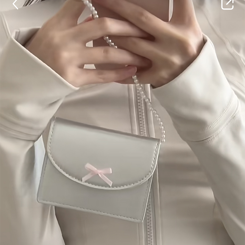 韩国简约便携小巧纯色小卡包女学生零钱包迷你手提小方包斜挎包女