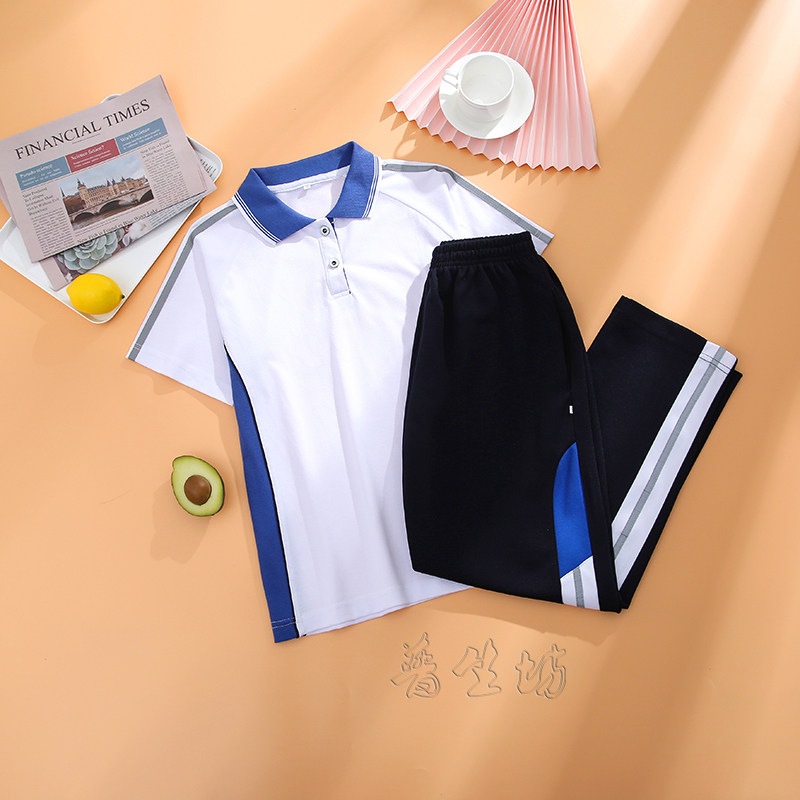 普宁初中新款夏季男女校服shi学院风中高学生班服团体服休闲套装