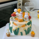 包邮小兔子蛋糕装饰摆件复活节兔子儿童周岁生日蛋糕插件插牌网红