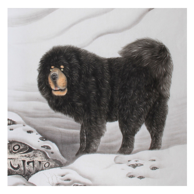 王海安《精品工笔藏獒系列 雪域雄风》中国美术家协会会员