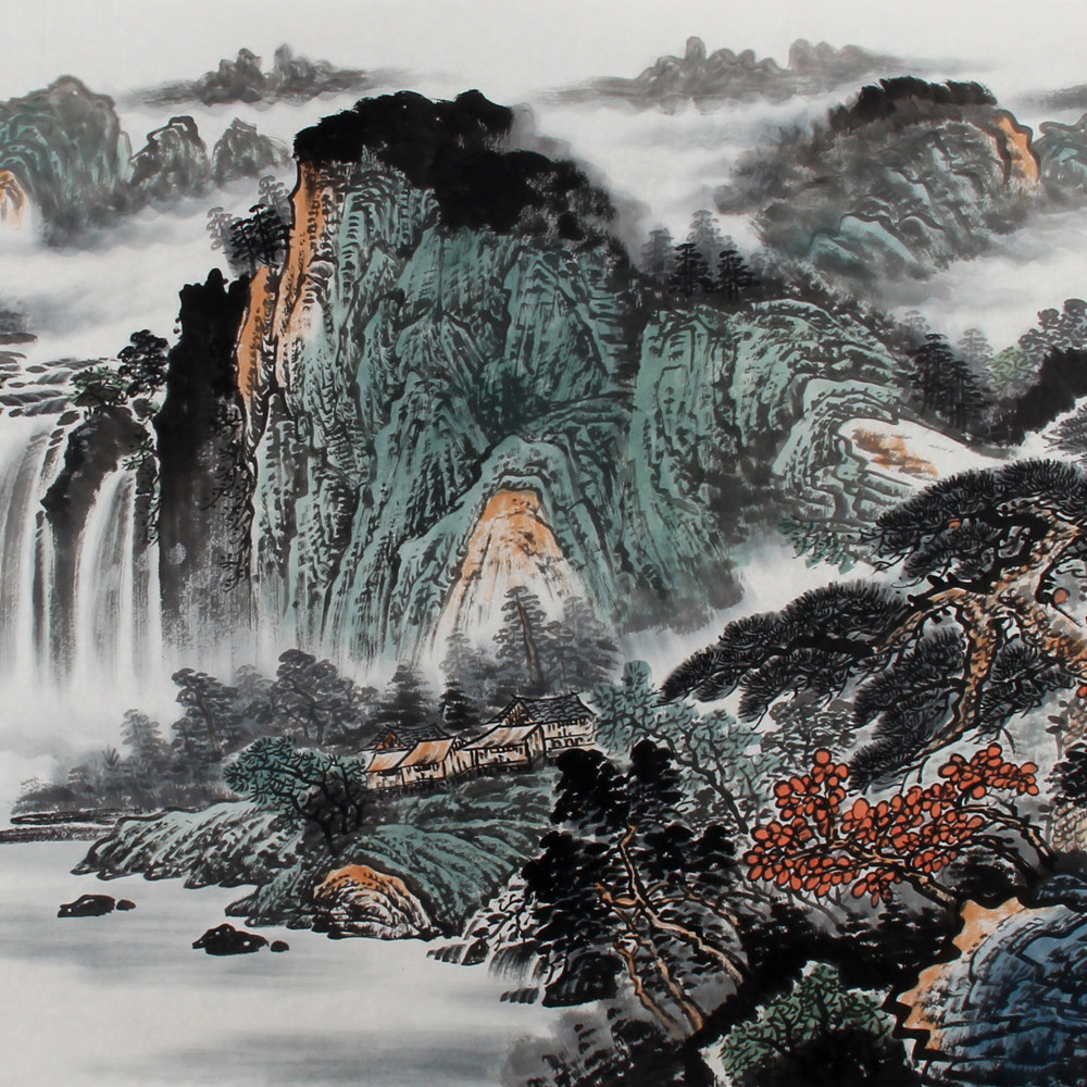 王岩《精品山水小八尺 江山如画》