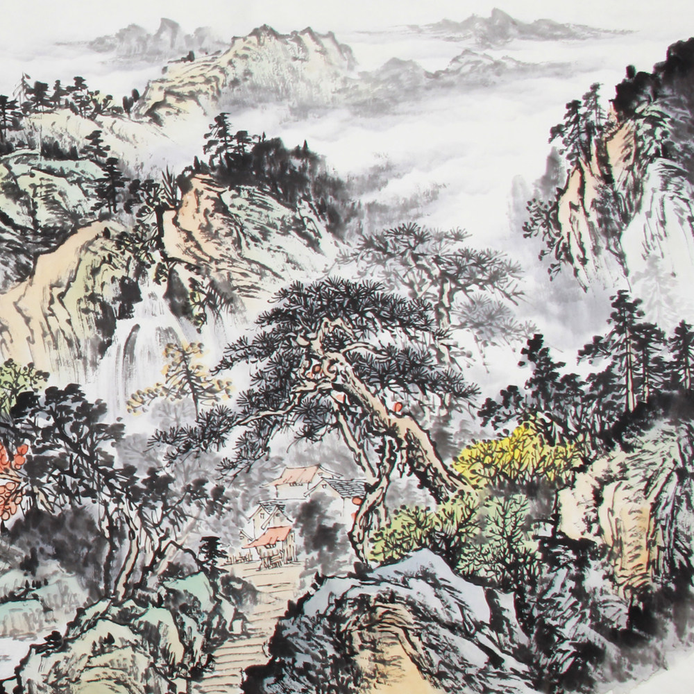 杨光华《精品山水小六尺系列 源远流长》