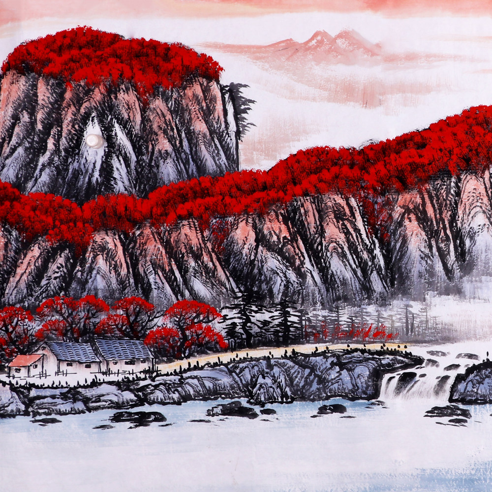赵弘《精品山水系列小丈二 红日照宝山》