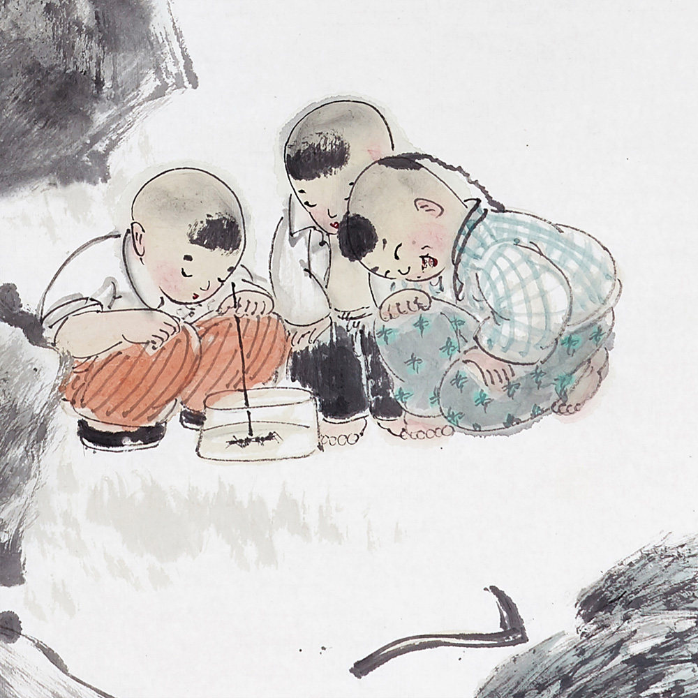 沈克明《天伦之乐》