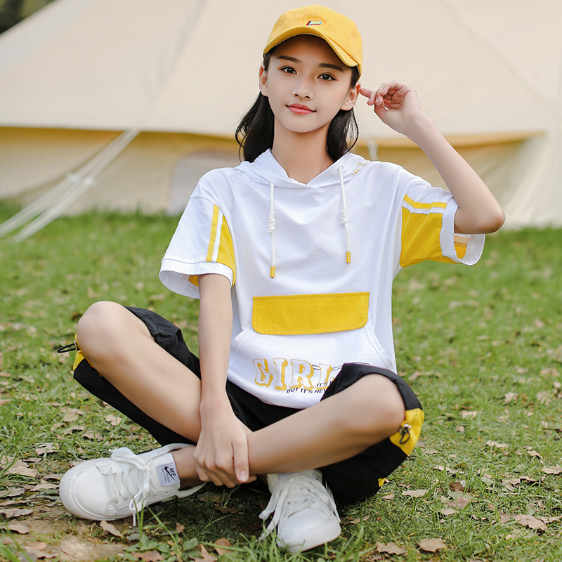 中学生女五分短袖大额优惠券