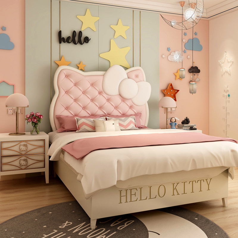 晟世家私 慕睿安的优惠券大全—hellokitty公主床实木软包现代简约少
